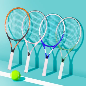 Професионална тенис ракета с лека карбонова противоплъзгаща се дръжка, ударопрочная тенис ракета за възрастни и жени, тренировка за начинаещи.