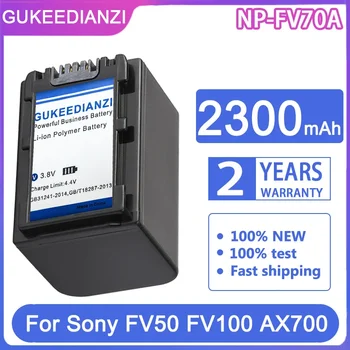 GUKEEDIANZI Взаимозаменяеми Батерия NP-FV70A NPFV70A 2300 mah За фотоапарат Sony FV50 FV50A FV100 AX700 AX45 60 AX100E AXP55 EAX40