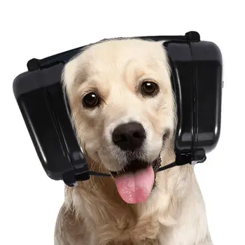Слушалки за кучета с шумопотискане, Регулируеми ластични колани, защита на слуха във формата на главата на животното, Ушна тампон за заря, Гръм