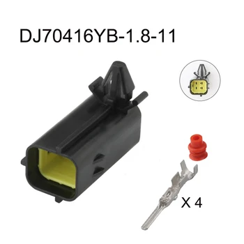 100SET DJ70416YB-1.8-11auto Водоустойчив конектор кабел 4-пинов автомобили plug famale изход Включва клеммное печат