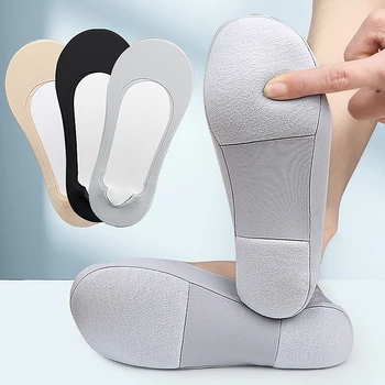 1 чифт женски летни чорапи за масаж 3D-арка, Копринени чорапи с лед, Силикагел с фин гърло, Невидими чехли за чорапи със защита от отклеивания