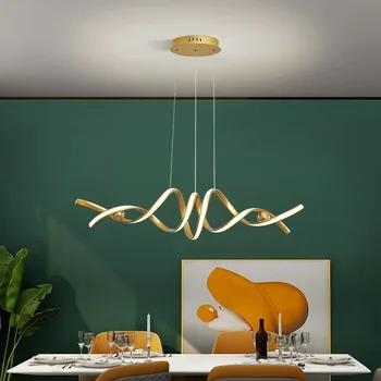 Nordic Home Decor Полилей за трапезария, висящи лампи Блясък, висящи осветителни тела за монтаж на таван, осветление, вътрешно осветление