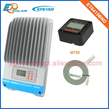 MPPT слънчев контролер ET6415BND 60A EPSolar с черен дистанционно измерителем MT50 12V/24V/36v/48v автоматична работа