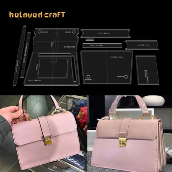 Lovedcraft-Създаване на модели кожени чанти с акрил шаблони за чанти-акордеони, дамски чанти, дамски чанти за едно рамо