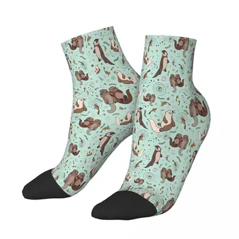 Видрата В Сини Чорапи на Щиколотках Мъжки Дамски Летни Чорапи Harajuku