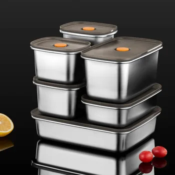 250 МЛ-2900 МЛ Обяд-Кутия От Неръждаема Стомана Нов Херметически С Капак Кутия За Съхранение на Фланец Голям Капацитет за Съхранение на Храна Bento Box Храна