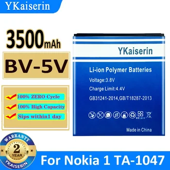 YKaiserin BV-5V 3500mAh Батерия За Nokia 1 TA-1047 BV 5V Bv5v Bateria 